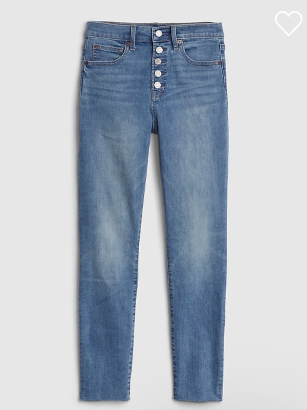 Gap High Rise True Skinny Frayed Ankle Denim Jeans 00P 24P Petite 00 24